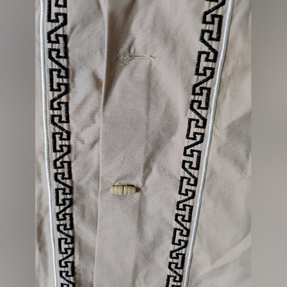 Ace of Diamonds Men's Large Western Rodeo Ranchwear Beige Button Up Long Sleeve - Picture 3 of 11